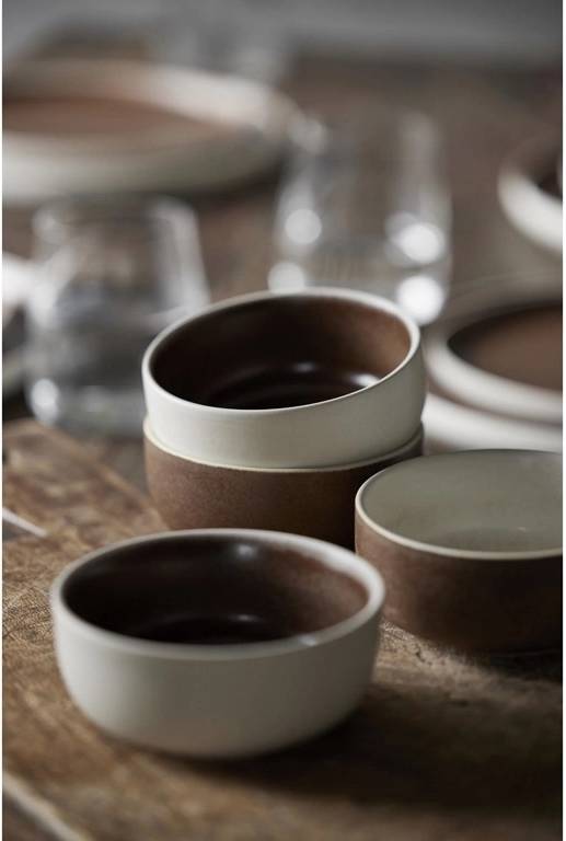 Studio Round Kameninová servírovací miska North 11 cm White/Matte Bark