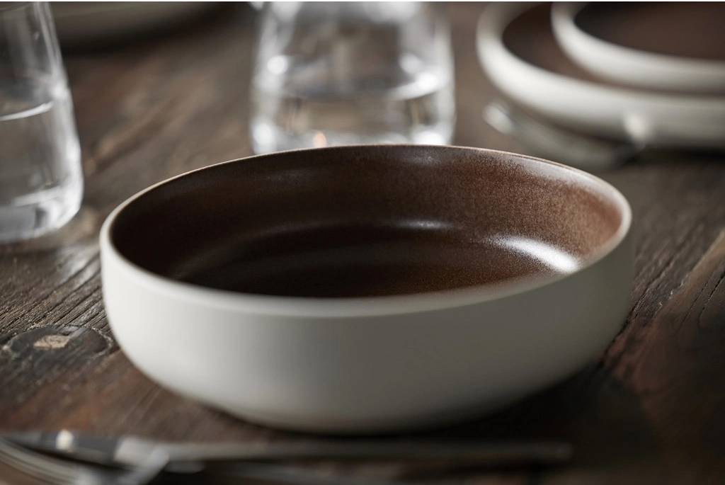 Studio Round Kameninová mísa na těstoviny North 19 cm White/Matte Bark