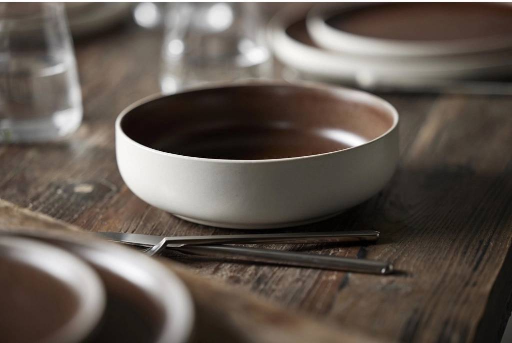 Studio Round Kameninová mísa na těstoviny North 19 cm White/Matte Bark