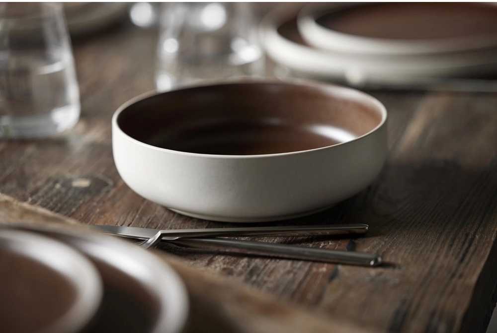 Studio Round Kameninová mísa na těstoviny North 19 cm White/Matte Bark