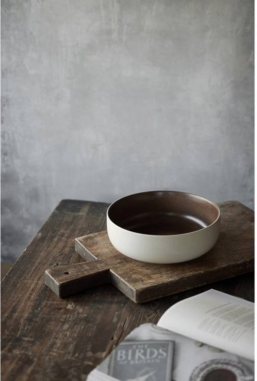 Studio Round Kameninová mísa na těstoviny North 19 cm White/Matte Bark