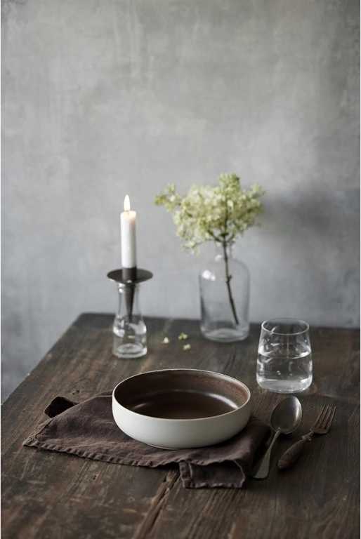 Studio Round Kameninová mísa na těstoviny North 19 cm White/Matte Bark