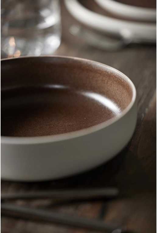 Studio Round Kameninová mísa na těstoviny North 19 cm White/Matte Bark