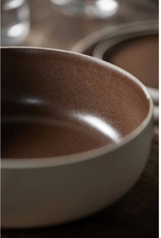 Studio Round Kameninová mísa na salát North 25 cm White/Matte Bark