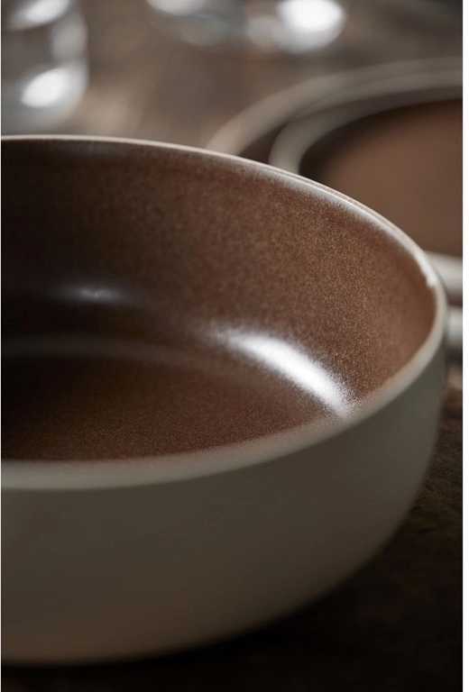 Studio Round Kameninová mísa na salát North 25 cm White/Matte Bark