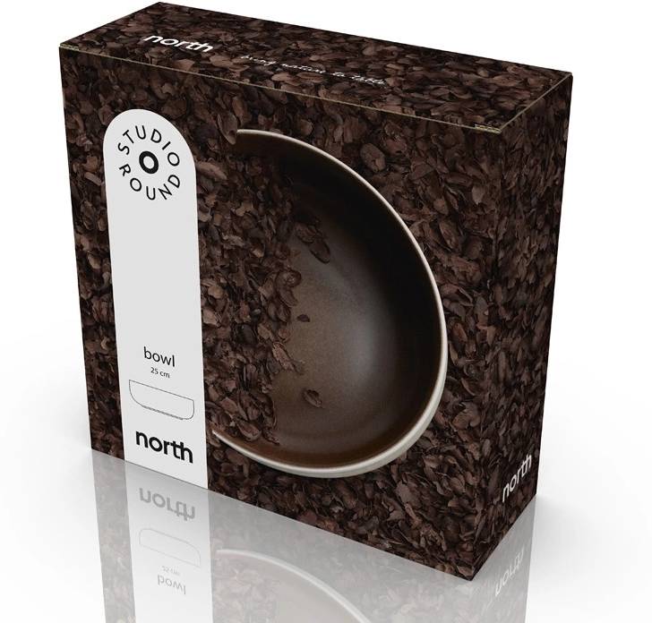 Studio Round Kameninová mísa na salát North 25 cm White/Matte Bark