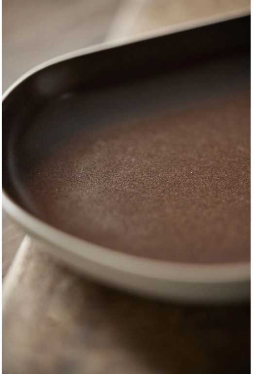 Studio Round Kameninový servírovací tác North 38 x 19 cm White/Matte Bark