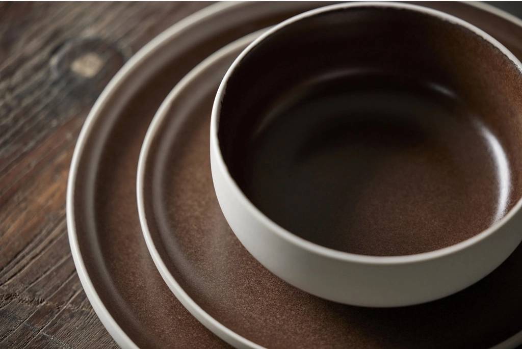 Studio Round Kameninový dezertní talíř North 21 cm White/Matte Bark