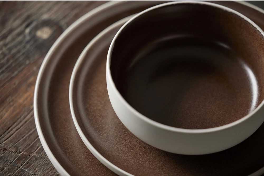 Studio Round Kameninový dezertní talíř North 21 cm White/Matte Bark