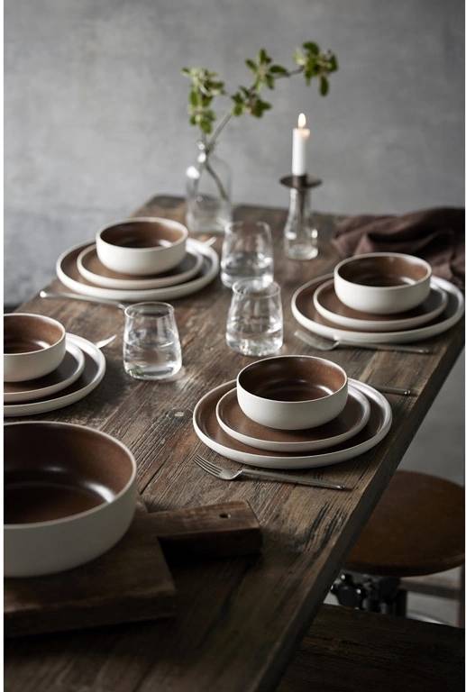 Studio Round Kameninový dezertní talíř North 21 cm White/Matte Bark