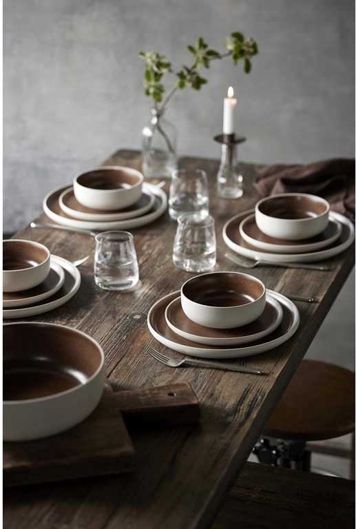 Studio Round Kameninový dezertní talíř North 21 cm White/Matte Bark