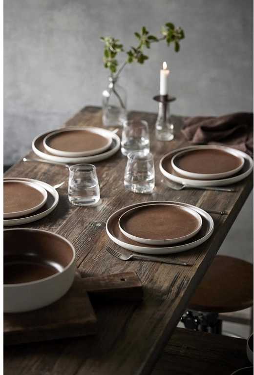 Studio Round Kameninový dezertní talíř North 21 cm White/Matte Bark