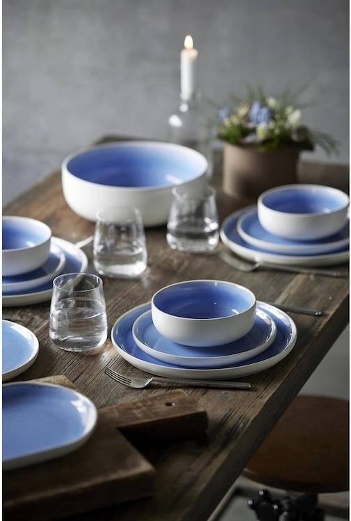 Studio Round Kameninová mísa na salát North 25 cm White/Shiny River