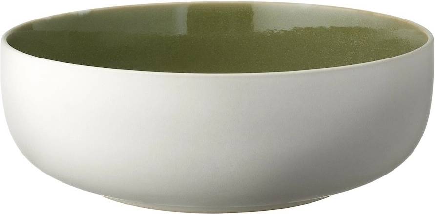 Studio Round Kameninová mísa na salát North 25 cm White/Shiny Moss