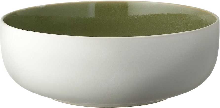 Studio Round Kameninová mísa na salát North 25 cm White/Shiny Moss