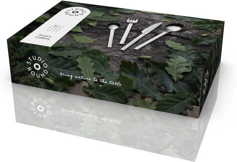 Studio Round Sada nerezových příborů Storm 16 ks Steel