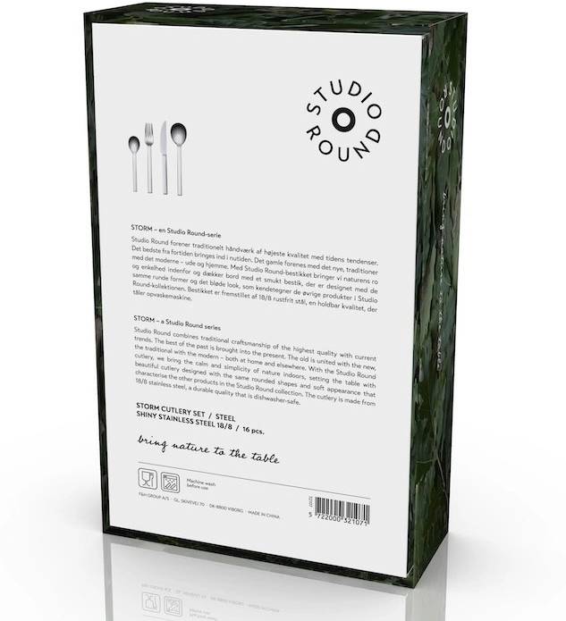 Studio Round Sada nerezových příborů Storm 16 ks Steel