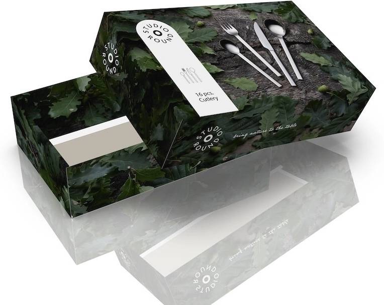 Studio Round Sada nerezových příborů Storm 16 ks Steel