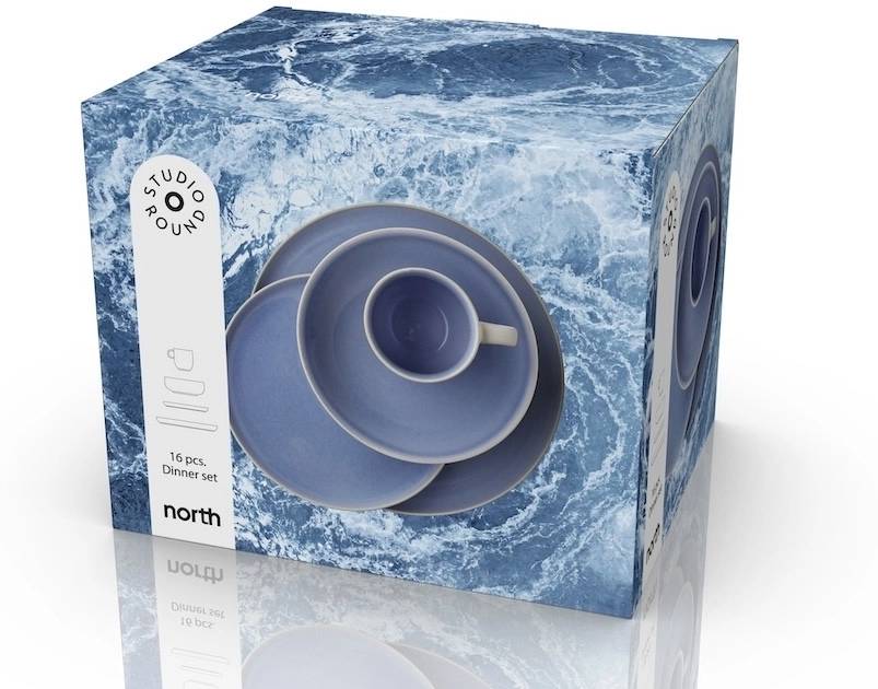 Studio Round Servírovací sada nádobí North White/Shiny River