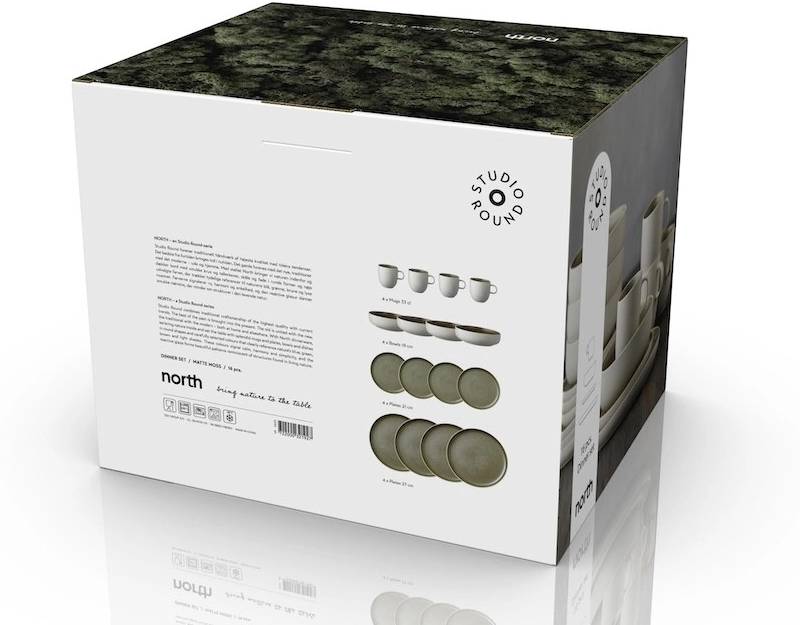 Studio Round Servírovací sada nádobí North White/Matte Moss
