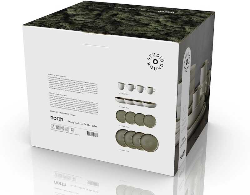 Studio Round Servírovací sada nádobí North White/Matte Moss