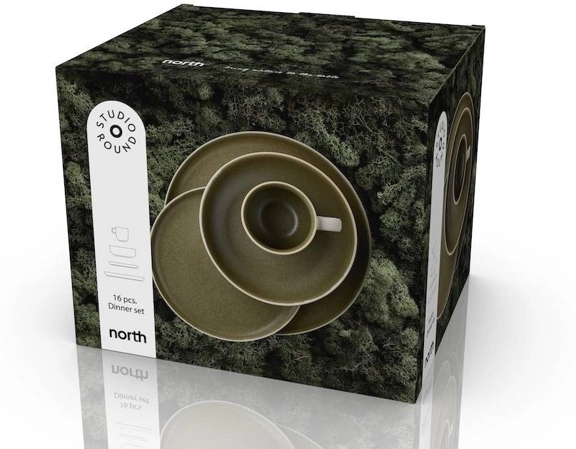 Studio Round Servírovací sada nádobí North White/Matte Moss