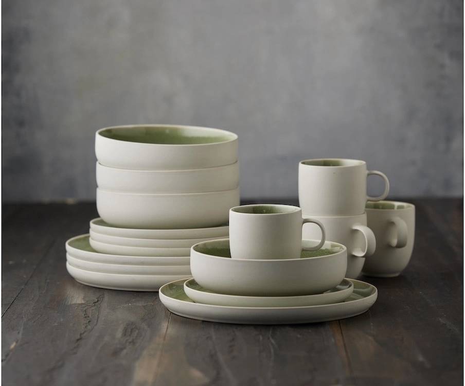 Studio Round Servírovací sada nádobí North White/Shiny Moss