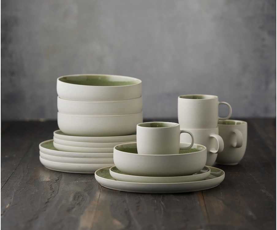 Studio Round Servírovací sada nádobí North White/Shiny Moss