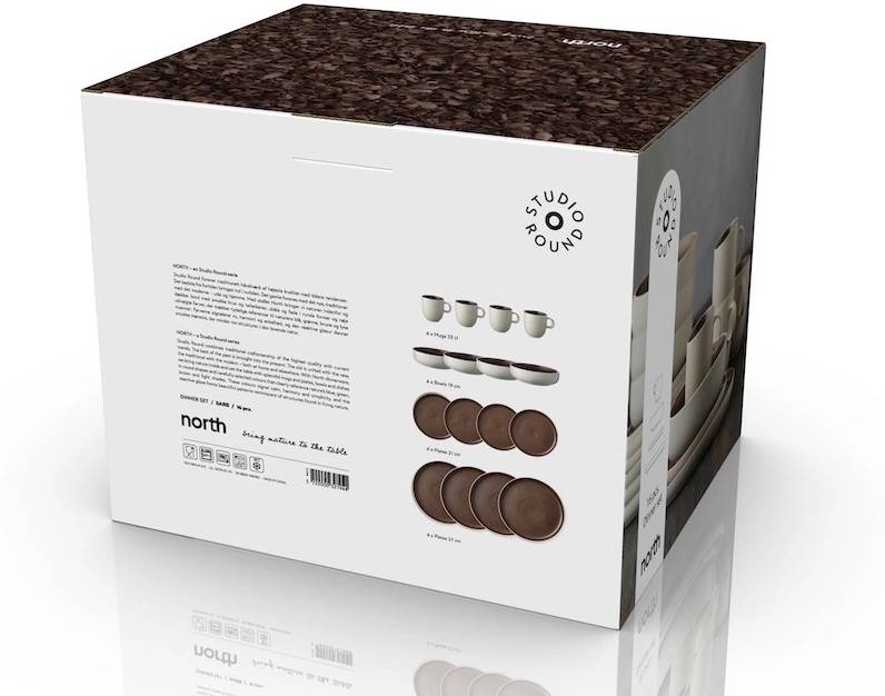 Studio Round Servírovací sada nádobí North White/Matte Bark