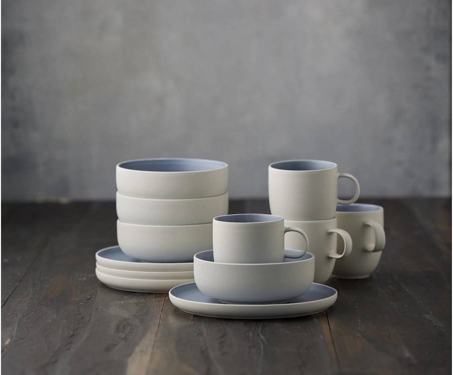 Studio Round Snídaňová sada nádobí North White/Matte River