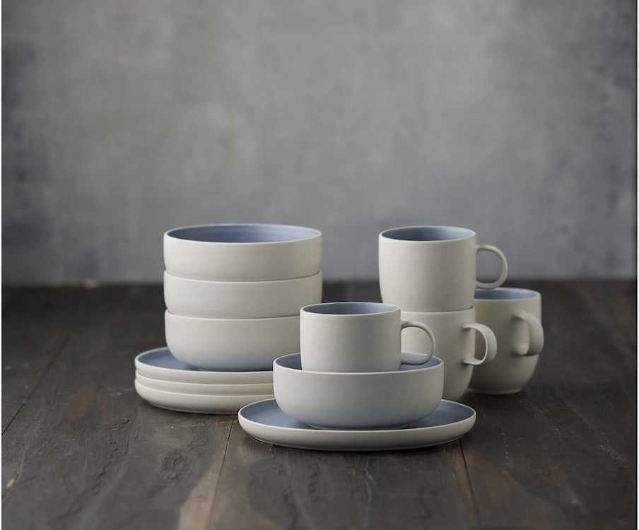 Studio Round Snídaňová sada nádobí North White/Matte River