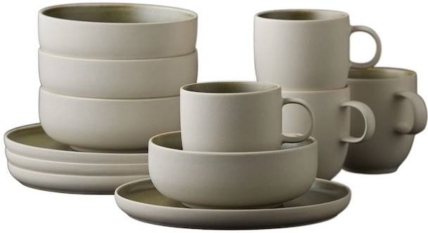 Studio Round Snídaňová sada nádobí North White/Matte Moss