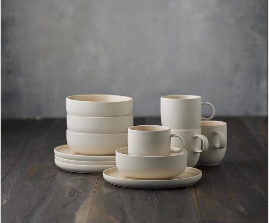 Studio Round Snídaňová sada nádobí North White/Matte Sand