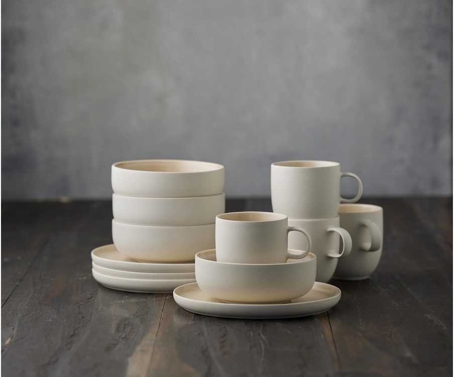 Studio Round Snídaňová sada nádobí North White/Matte Sand
