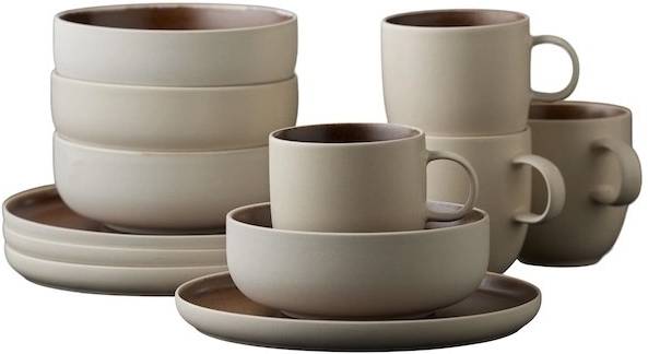 Studio Round Snídaňová sada nádobí North White/Matte Bark