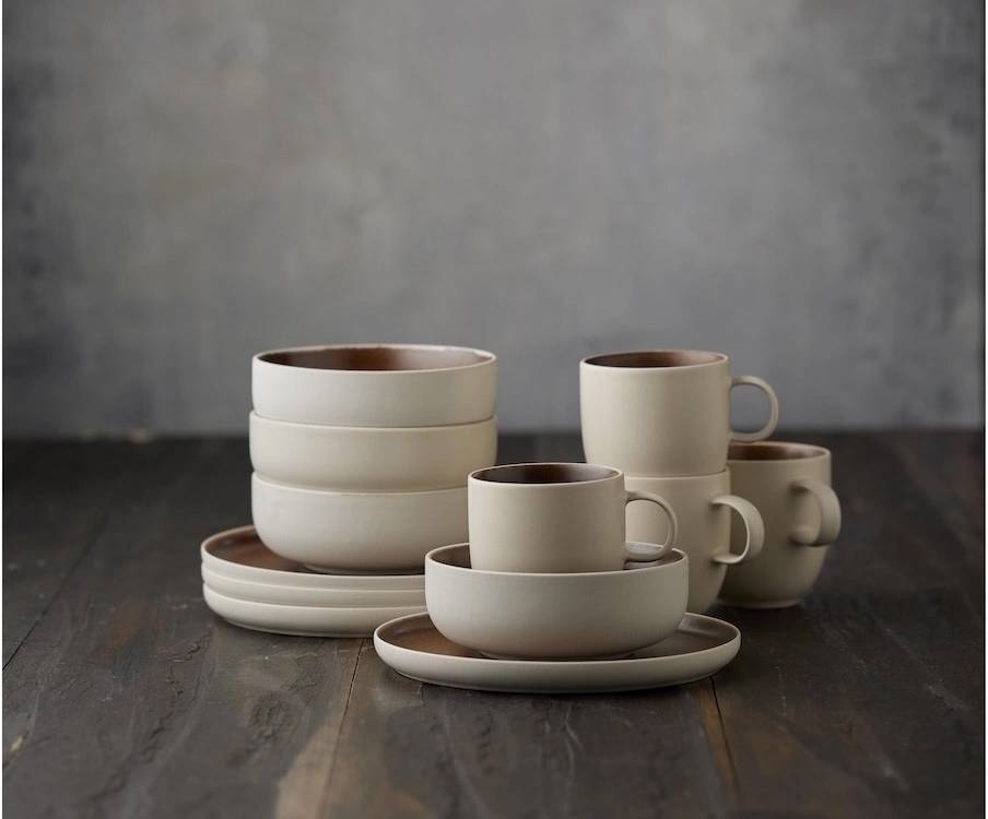 Studio Round Snídaňová sada nádobí North White/Matte Bark