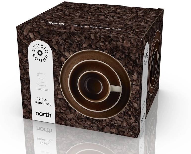 Studio Round Snídaňová sada nádobí North White/Matte Bark