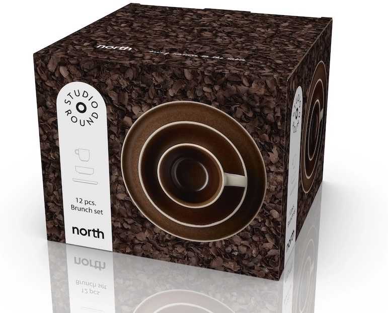 Studio Round Snídaňová sada nádobí North White/Matte Bark