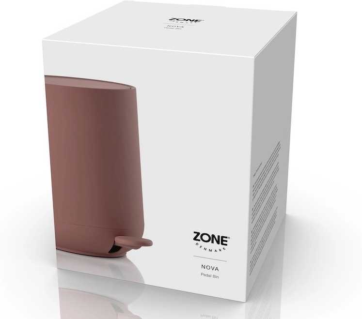 Zone Denmark Koupelnový pedálový koš Nova Peach Red 3l