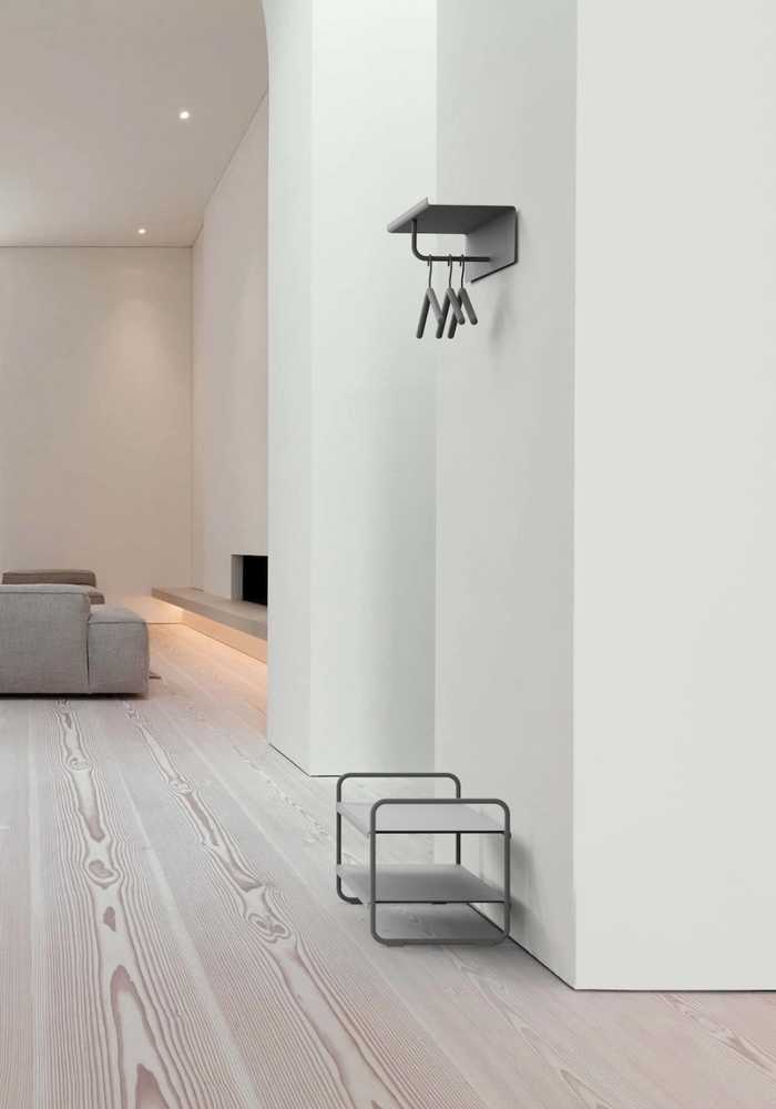 Zone Denmark Kovová lavice na boty A-Shoe Soft Grey