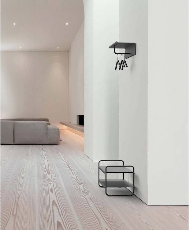 Zone Denmark Kovová police s háčky A-Coat Black