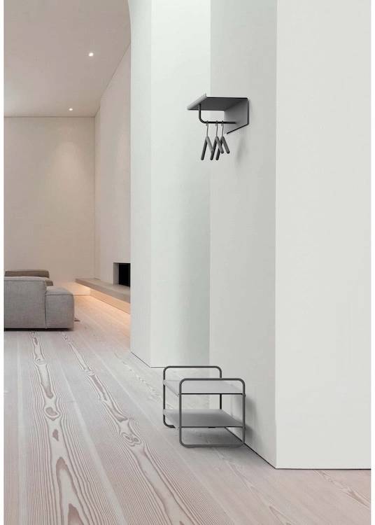 Zone Denmark Kovová police s háčky A-Coat Soft Grey