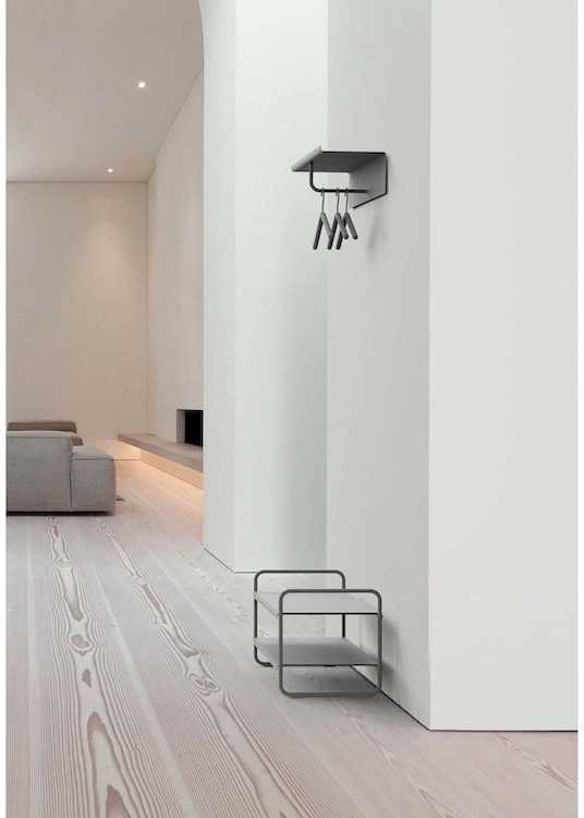 Zone Denmark Kovová police s háčky A-Coat Soft Grey