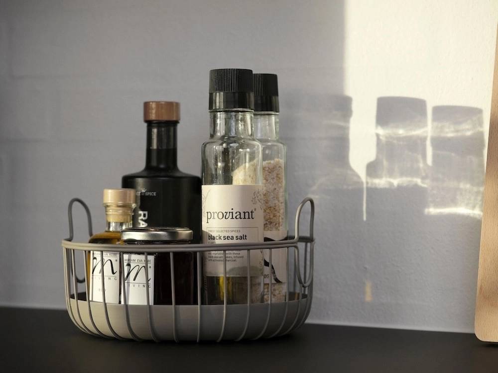 Zone Denmark Úložný kovový koš Inu 22x8 cm Taupe