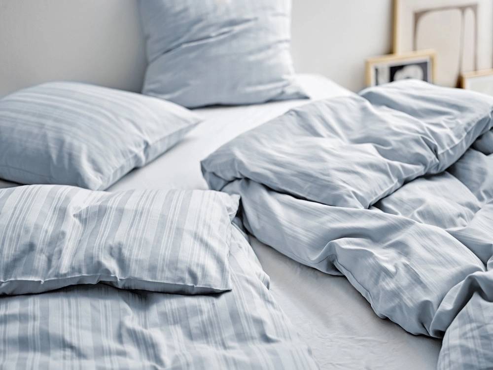 Södahl Bavlněné povlečení 140x200 Noble Linen Blue