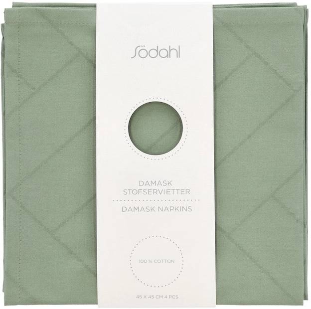 Södahl Kuchyňské ubrousky 45x45 4ks Tiles Hedge Green