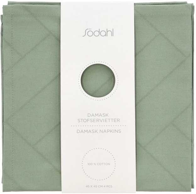 Södahl Kuchyňské ubrousky 45x45 4ks Tiles Hedge Green