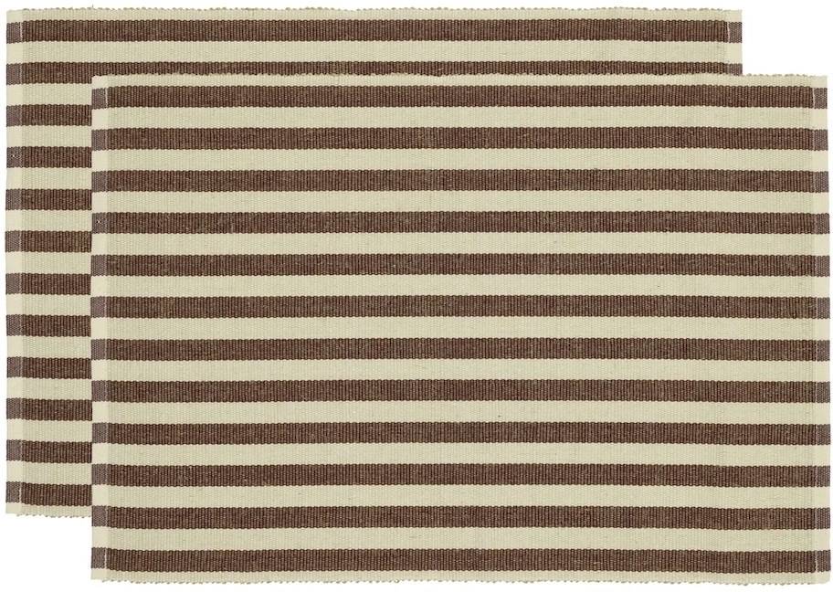 Södahl Prostírání 33x48 2ks Statement Stripe Coffee Brown