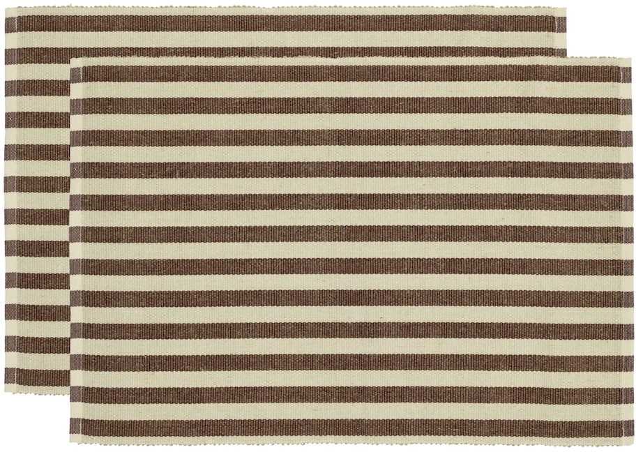 Södahl Prostírání 33x48 2ks Statement Stripe Coffee Brown