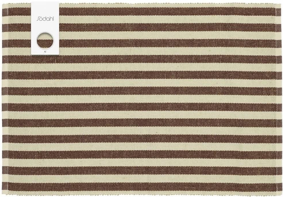 Södahl Prostírání 33x48 2ks Statement Stripe Coffee Brown